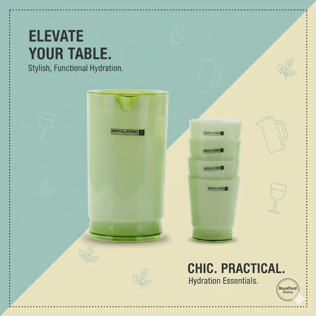 [FVM28732] RF WATER JUG WITH 4GLASS NO4193