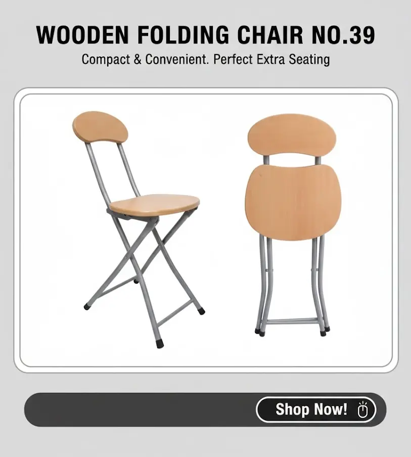 [FVM28969] WOODEN FOLDING CHAIR NO.39