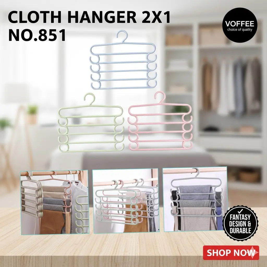 [FVM30124] CLOTH HANGER 2X1 NO.851 922