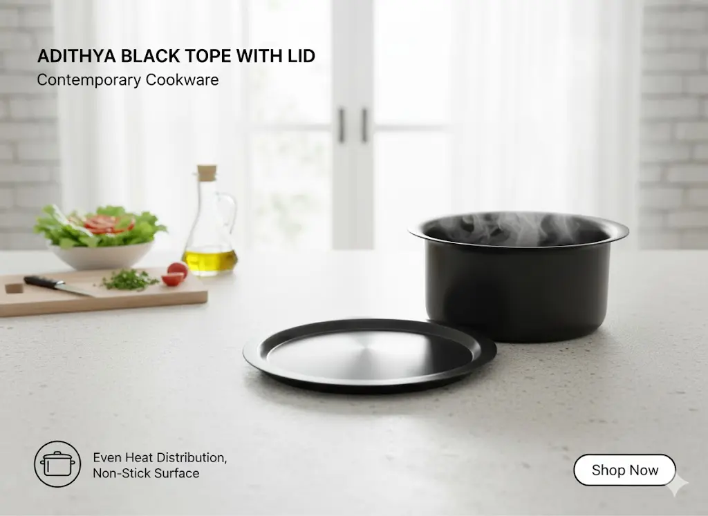 [FVM31663] [FVM31663] ADITHYA BLACK TOPE WITH LID 15   