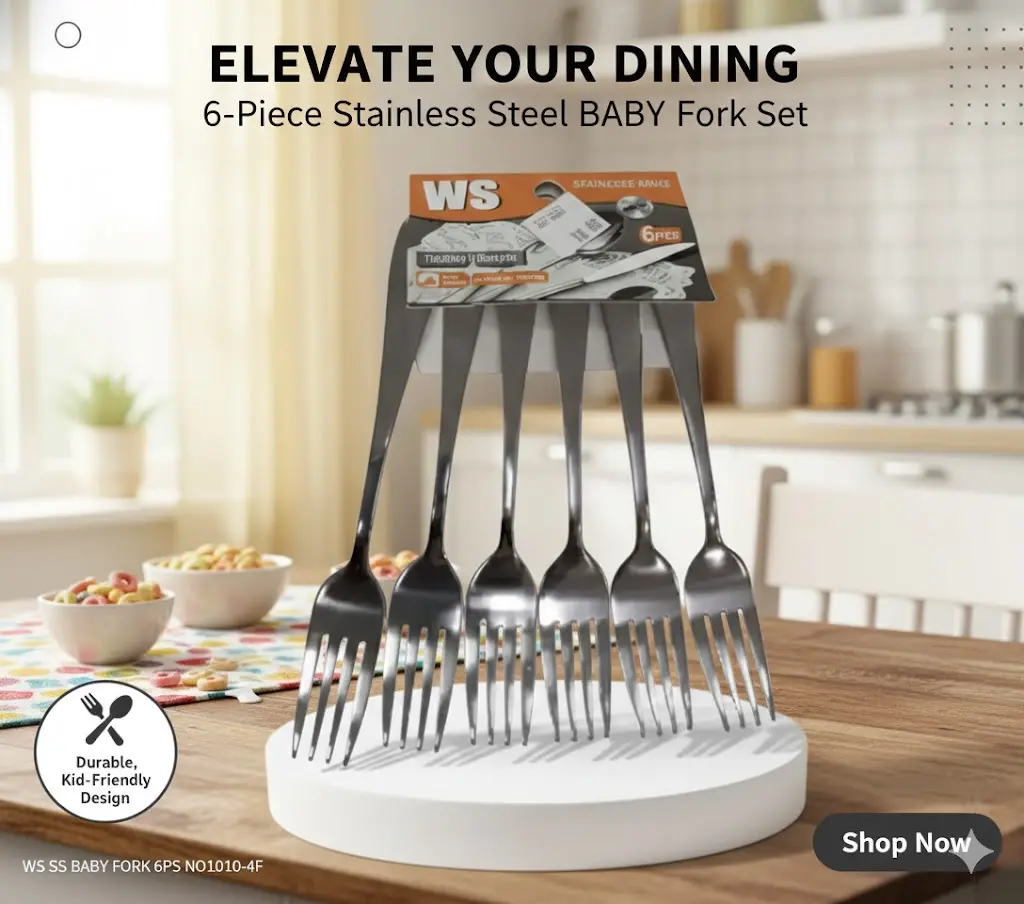 [FVM32341] WS SS BABY FORK 6PS NO1010-4F   
