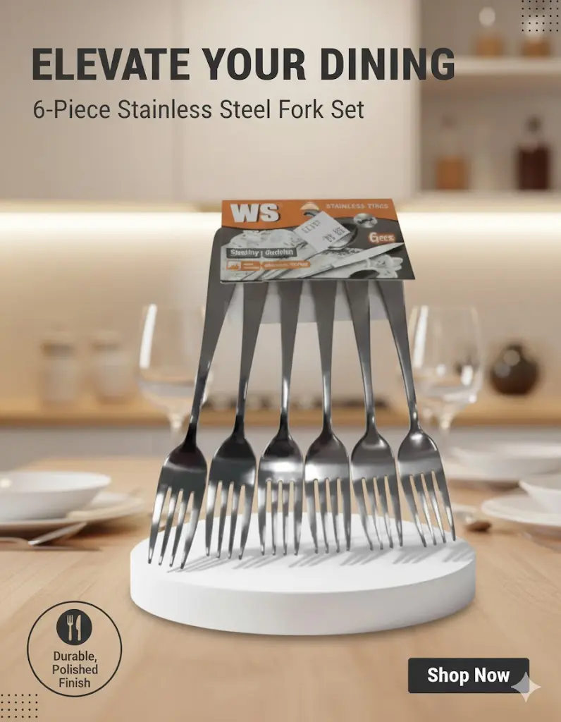 [FVM32343] WS SS TABLE FORK 6PS NO1010-3F   