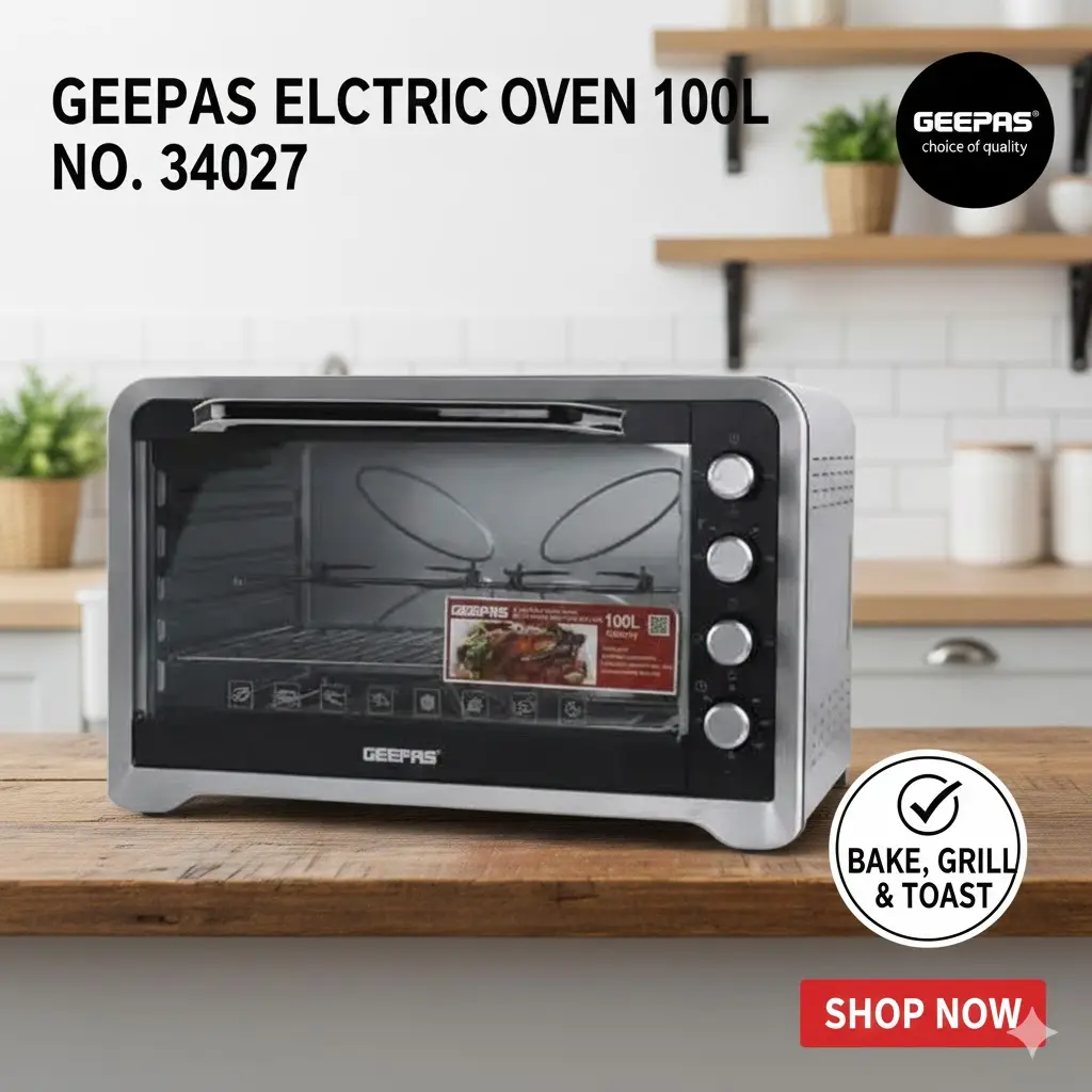 [FVM33003] GEEPAS ELECTRIC OVEN 100L NO.34027
