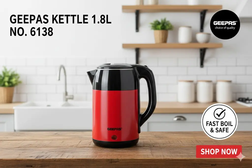 [FVM33004] GEEPAS KETTLE 1.8L NO.6138