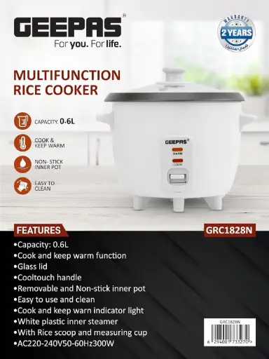[FVM33008] GEEPAS ELEC RICE COOKER NO.1828