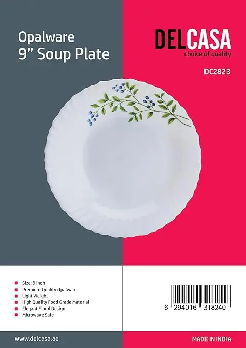 [FVM33023] DELCASA SOUP PLATE 9" NO.2823