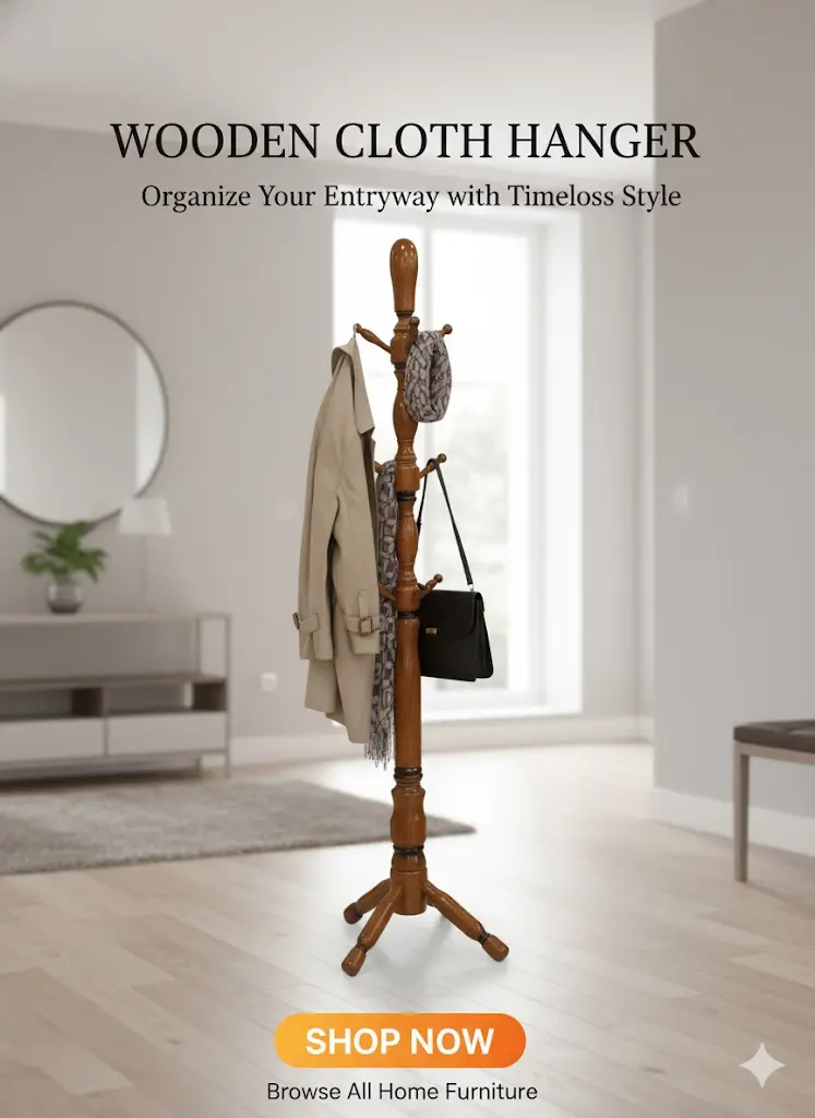 [FVM35232] WOODEN CLOTH HANGER NO.34166-63