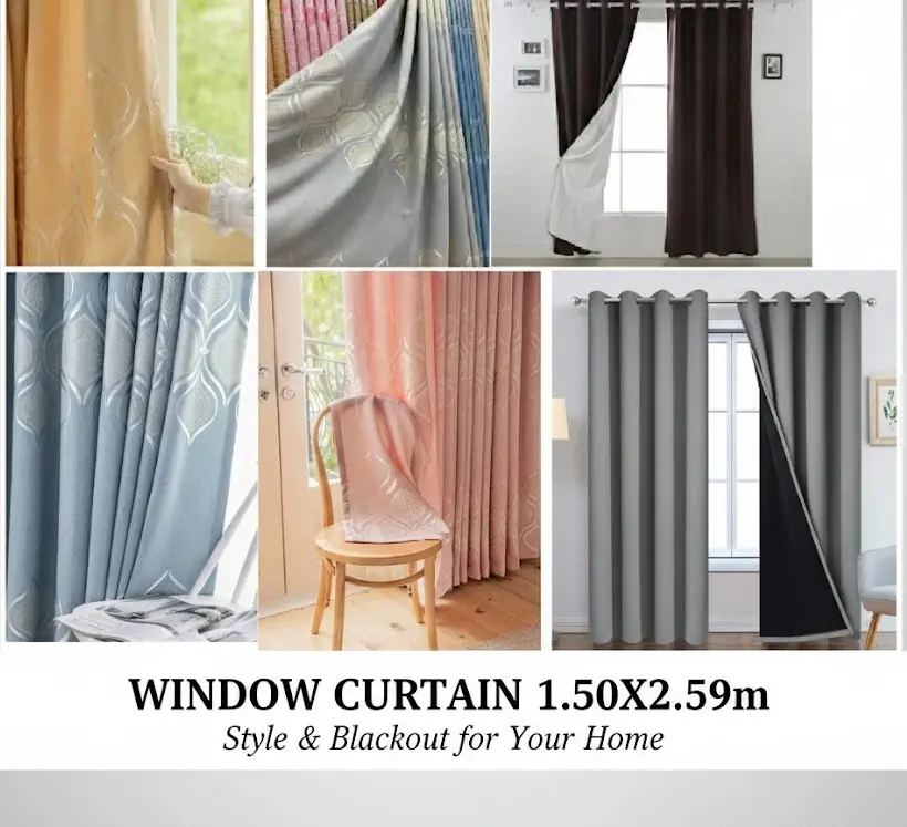 [FVM35366] WINDOW CURTAIN 1.50X2.59m   