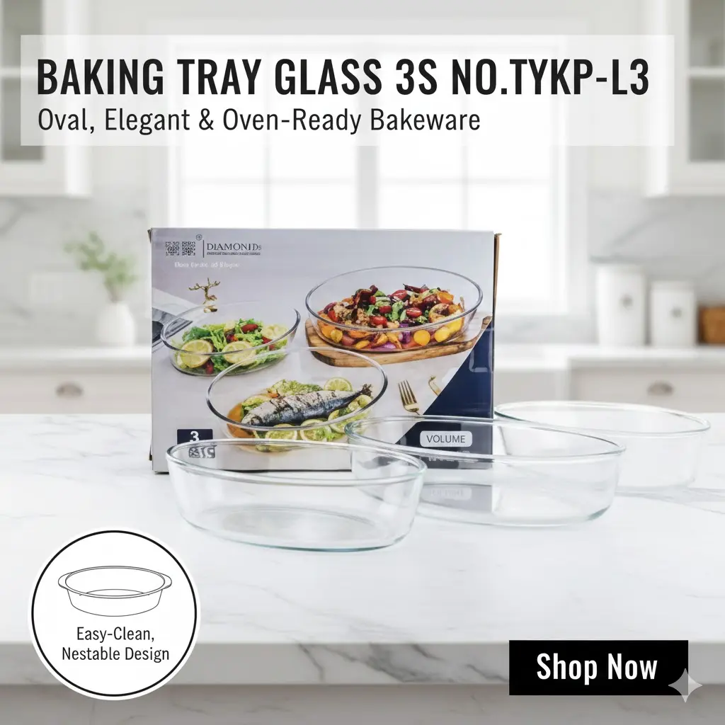 [FVM35668] BAKING TRAY GLASS 3S NO.TYKP-L3   