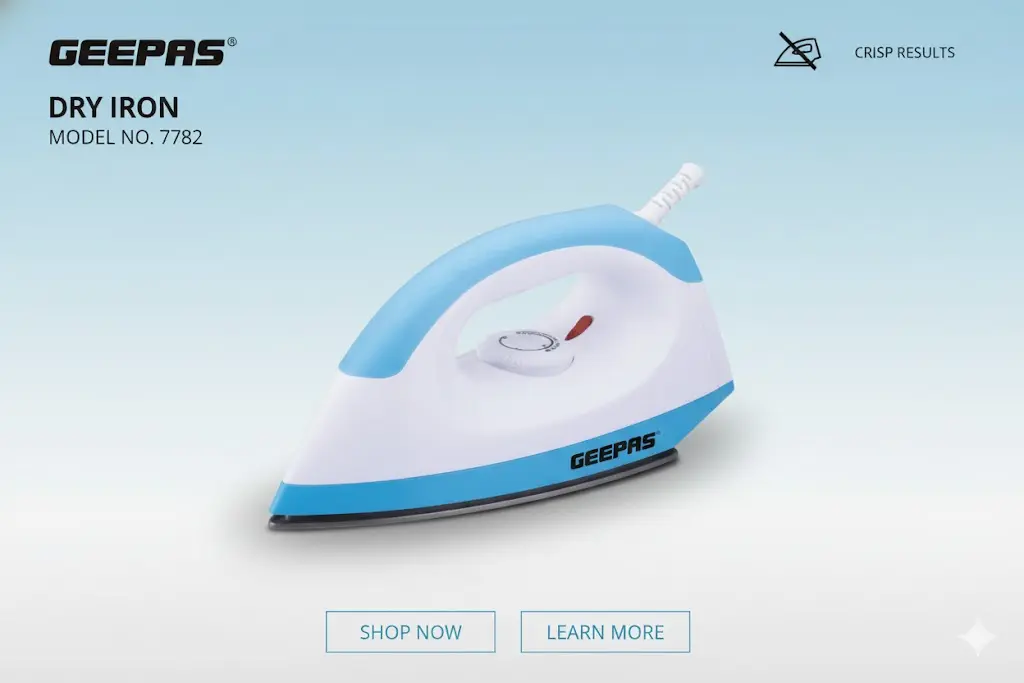 [FVM36217] GEEPAS DRY IRON NO.7782