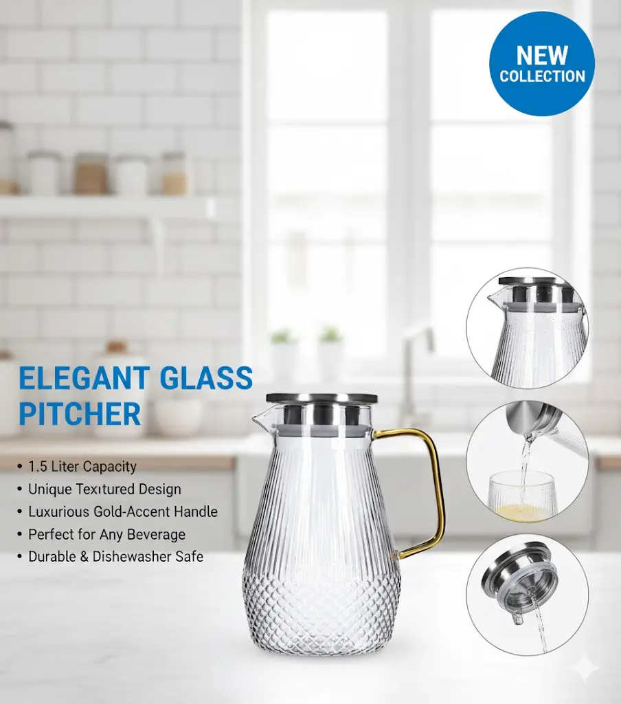 [FVM36230] GLASS JUG 1.5LTR NO.35371-2   