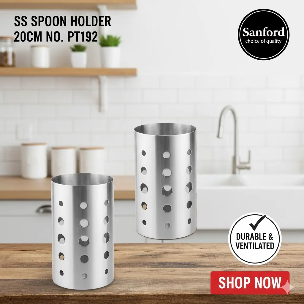 [FVM36262] SS SPOON HOLDER 20CM NO.PT192   