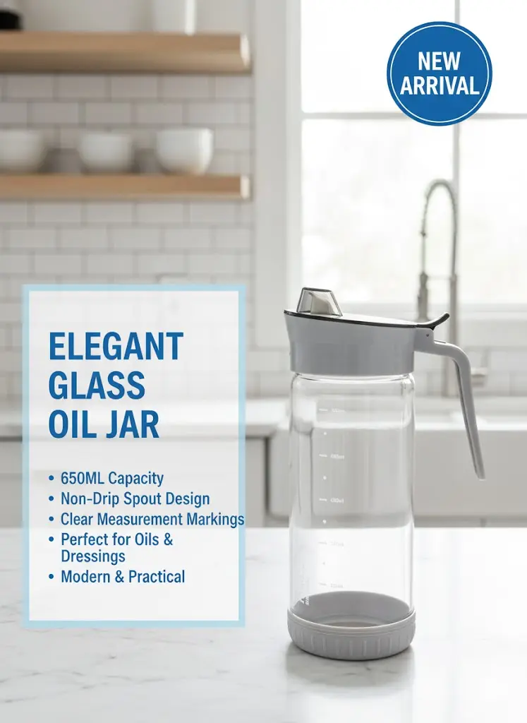 [FVM36334] GLASS OIL JAR 650ML NO.15030   