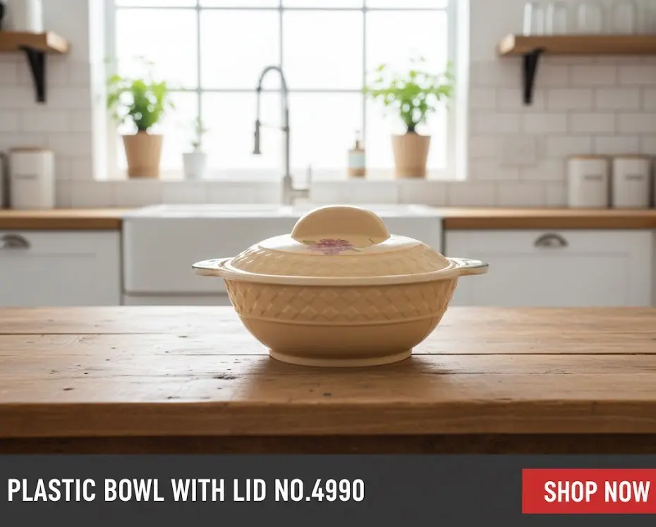 [FVM36478] PLASTIC BOWL WITH LID NO.4990   