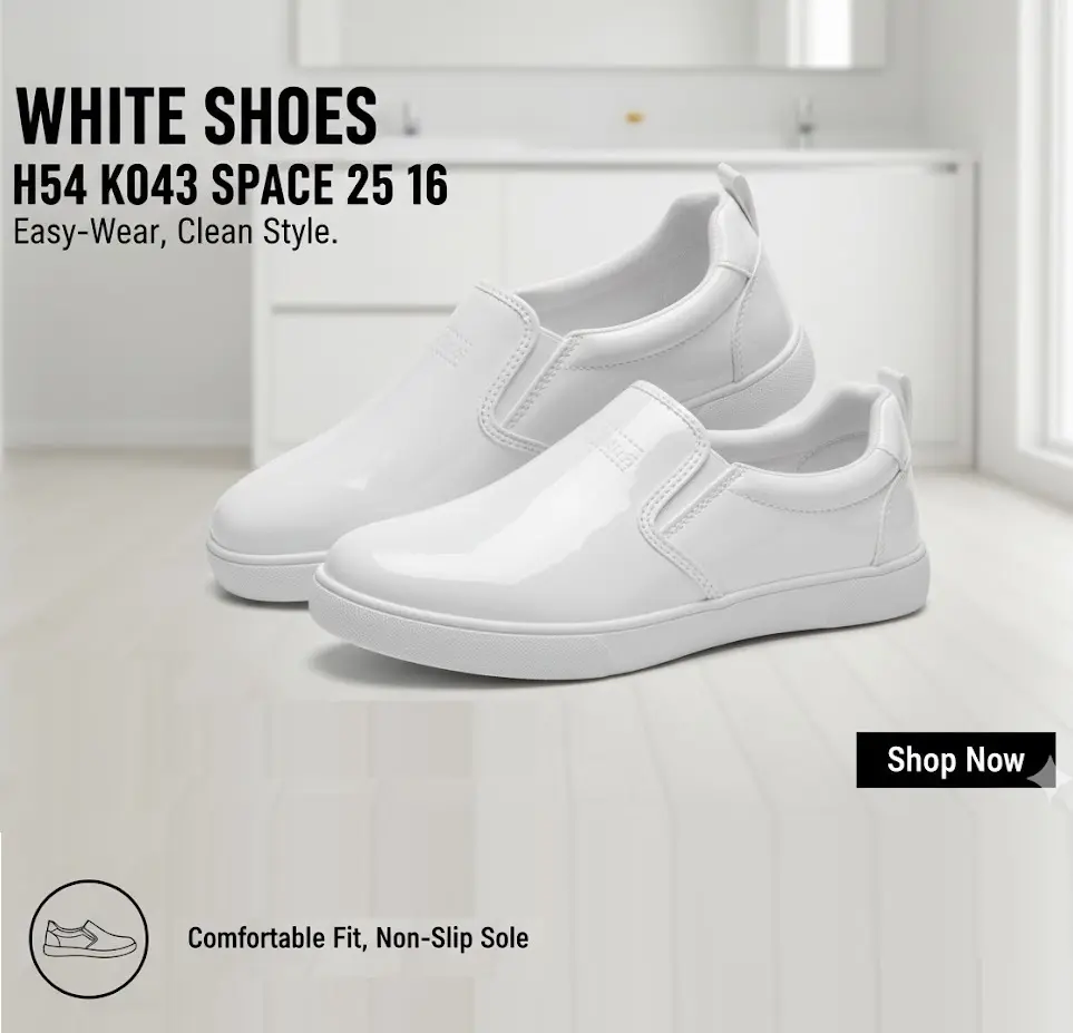 [FVM712] WHITE SHOES H54 K043 SPACE 25 16  