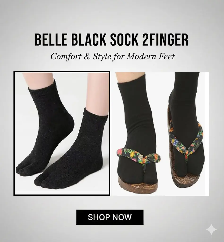 [FVM4291] BELLE BLACK SOCK 2FINGER   