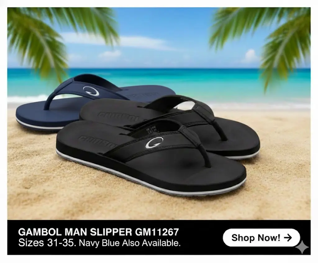 [FVM30700] GAMBOL MAN SLIPPER31-35 GM11267
