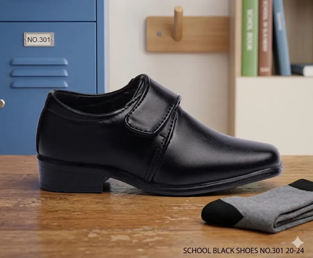 [FVM36178] SCHOOL BLACK SHOES NO.301 20-24   