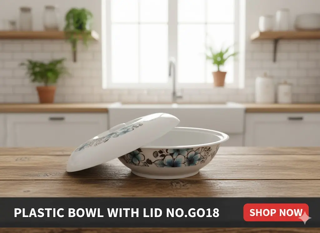[FVM36664] PLASTIC BOWL WITH LID NO.GO18