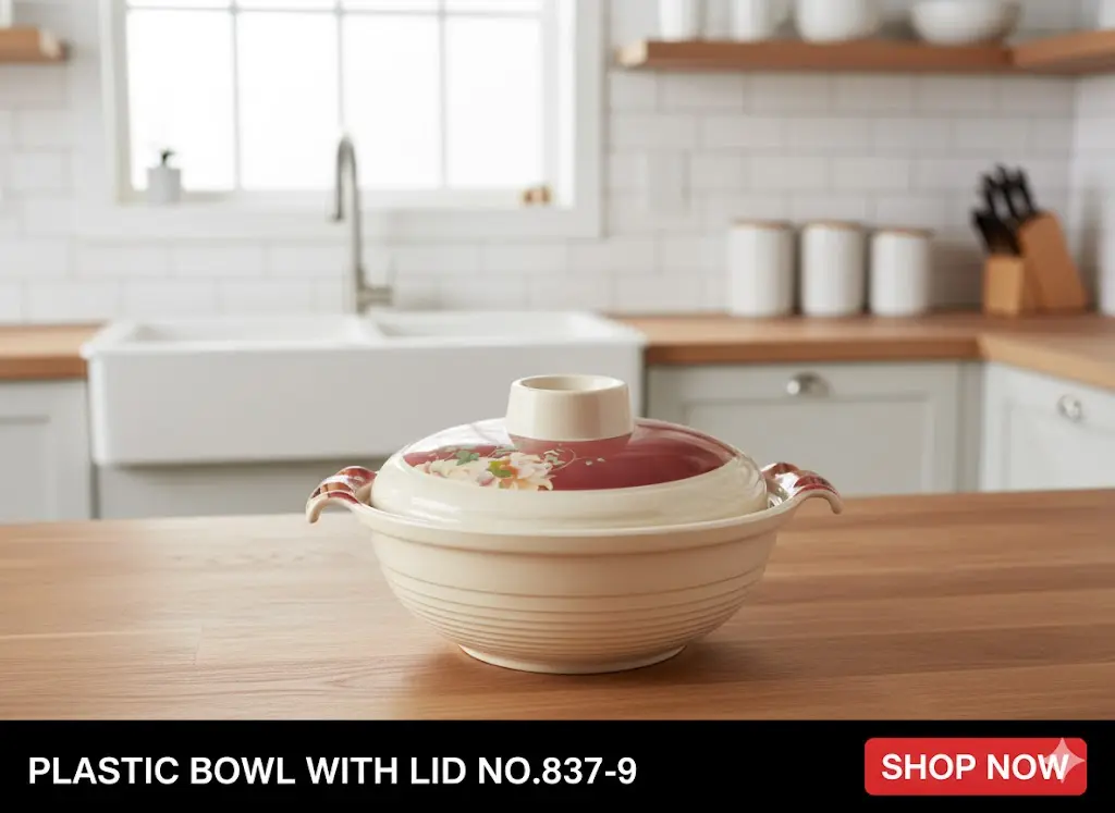 [FVM36667] PLASTIC BOWL WITH LID NO.837-9