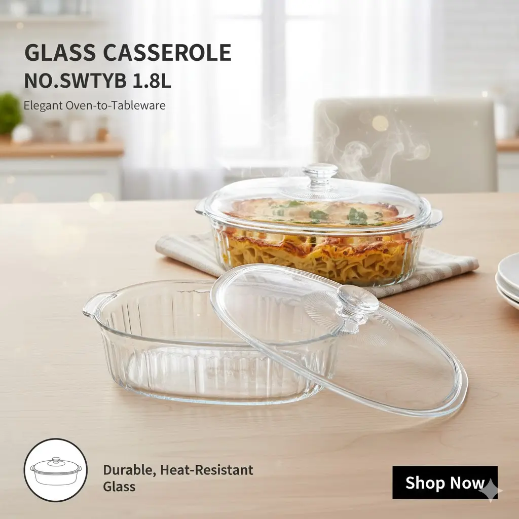 [FVM36706] GLASS CASSEROLE NO.SWTYB 1.8L