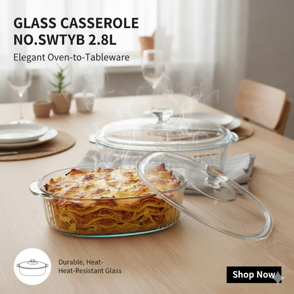 [FVM36707] [FVM36707] GLASS CASSEROLE NO.SWTYB 2.8L