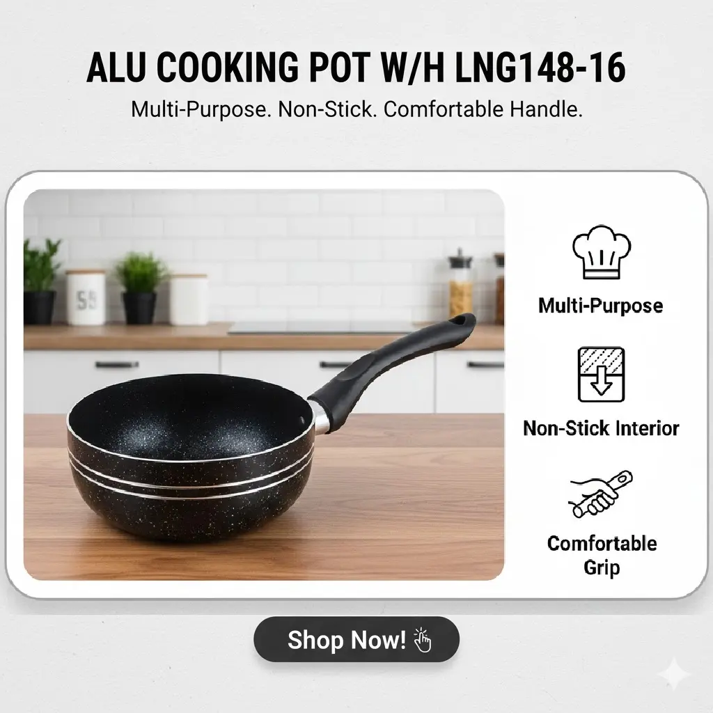 [FVM36731] ALU COOKING POT W/H LNG148-16