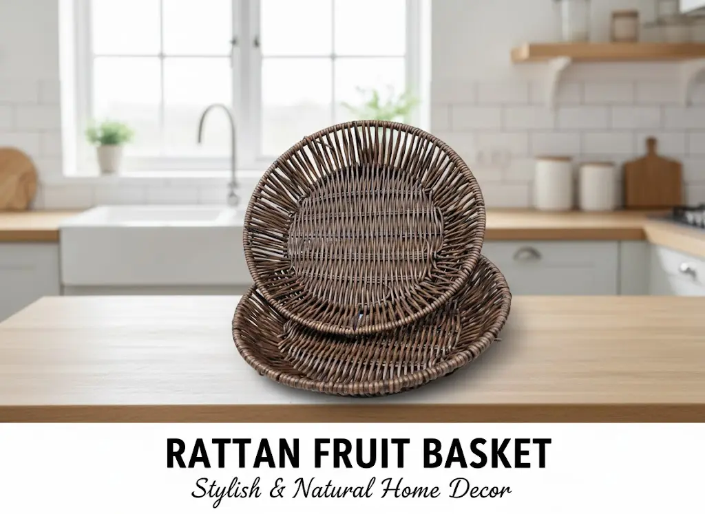 [FVM36797] [FVM36797] RATTAN FRUIT BASKET NO.CR66