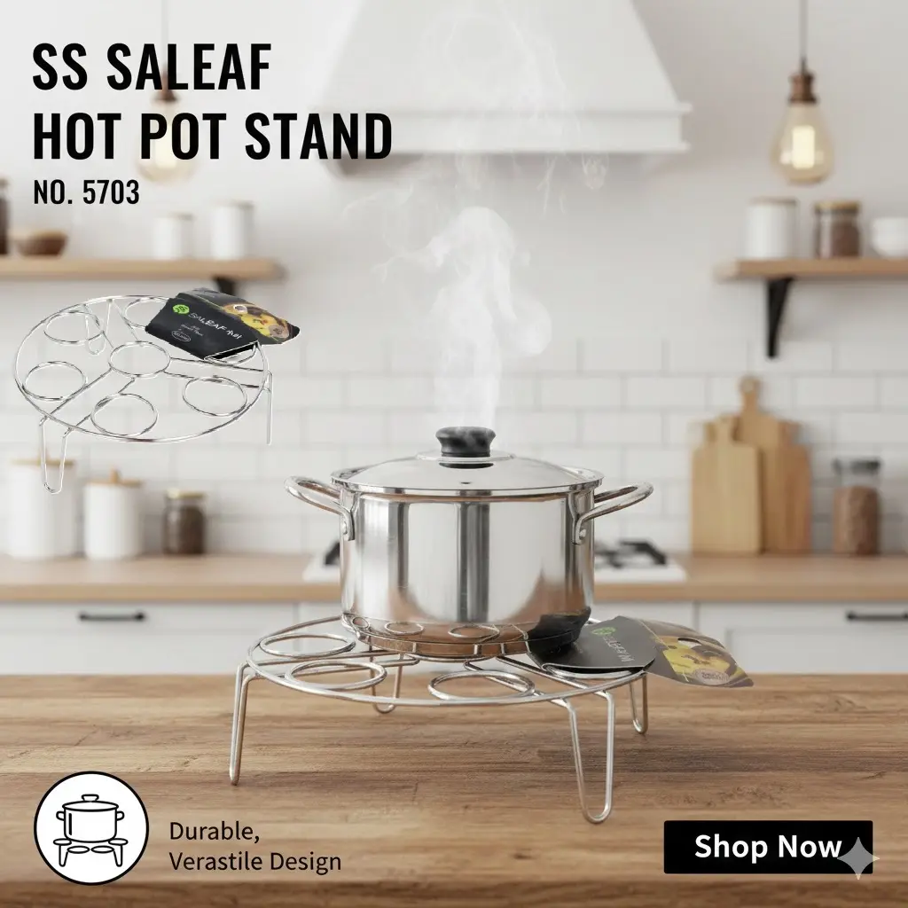 [FVM36983] SS SALEAF HOT POT STAND NO.5703