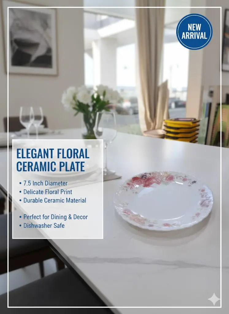 [FVM36993] CERAMIC PLATE 7.5" NO16809-H