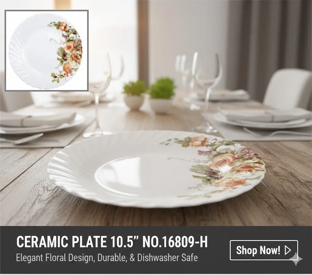 [FVM36995] CERAMIC PLATE 10.5" NO16809-H