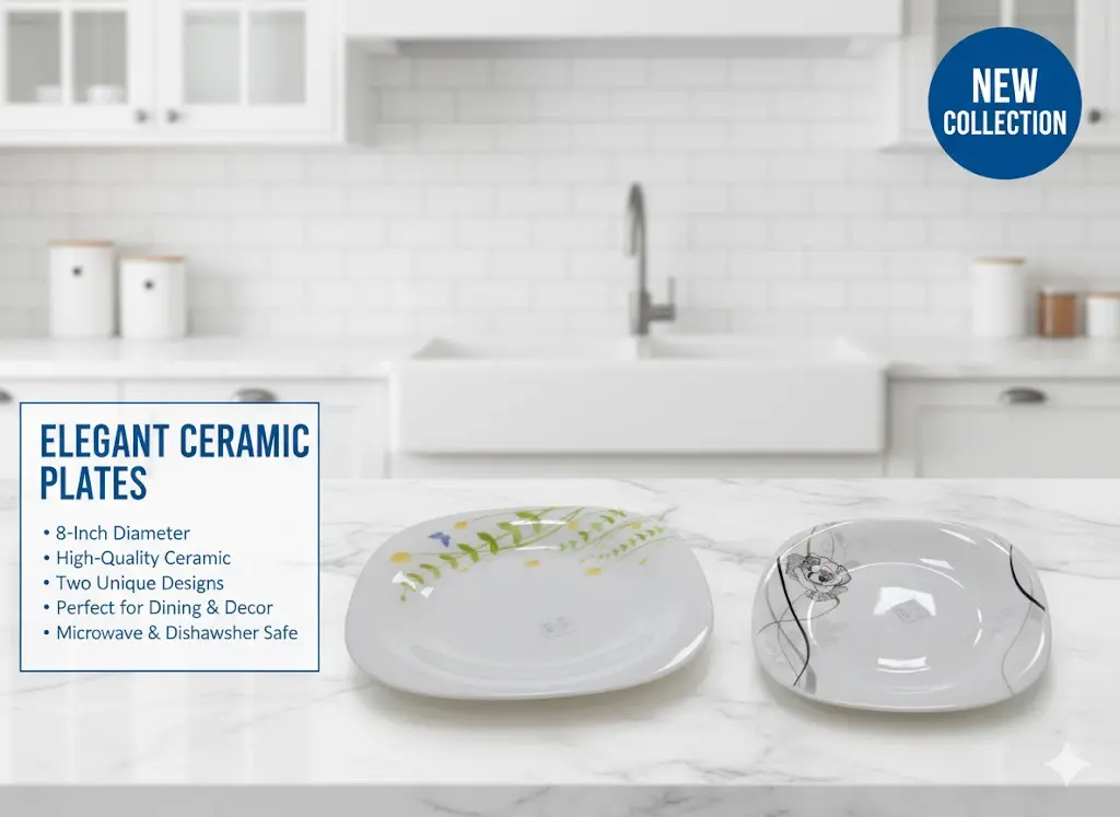 [FVM36997] CERAMIC PLATE 8" NO16809-S