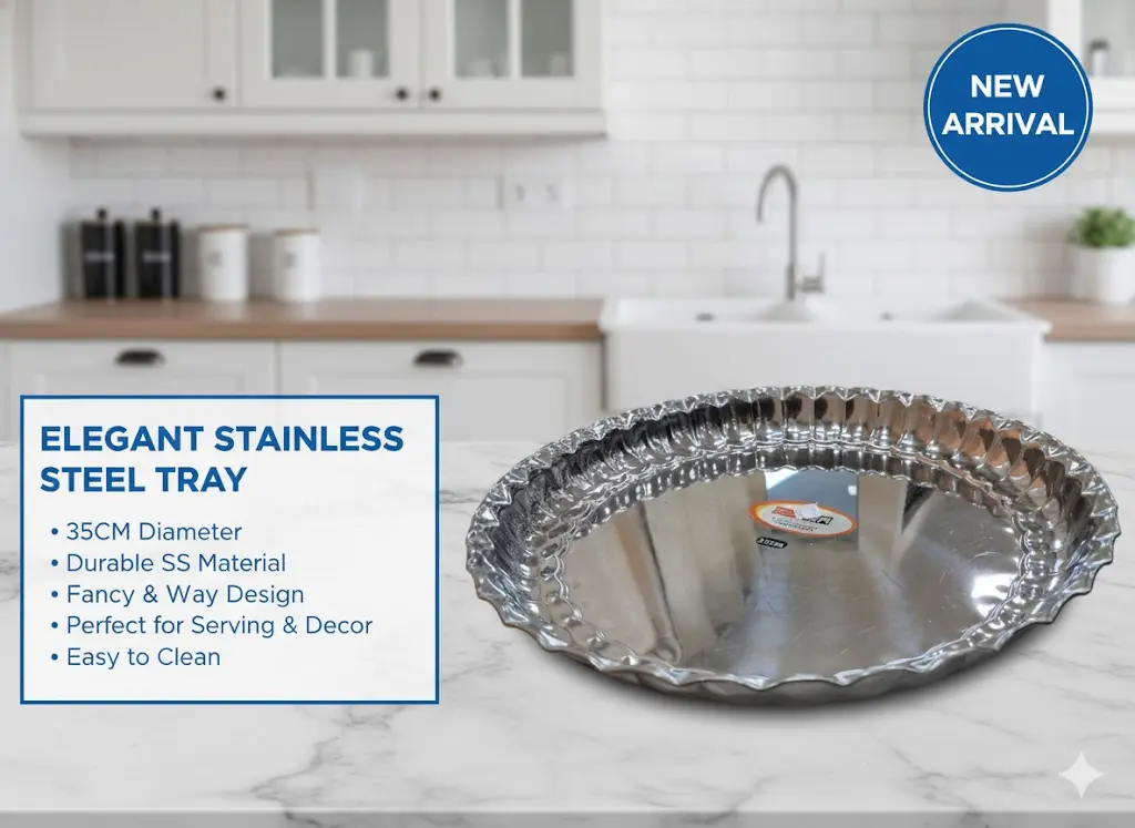 [FVM37023] SS TRAY 35CM NO.P-35