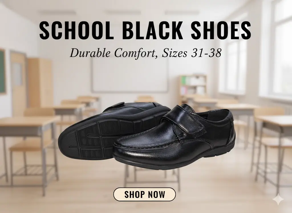 [FVM37137] SCHOOL BLACK SHOES NO.303 31-38