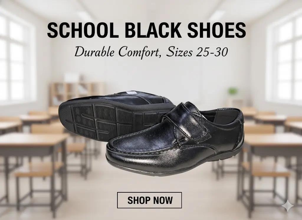 [FVM37138] SCHOOL BLACK SHOES NO.303 25-30