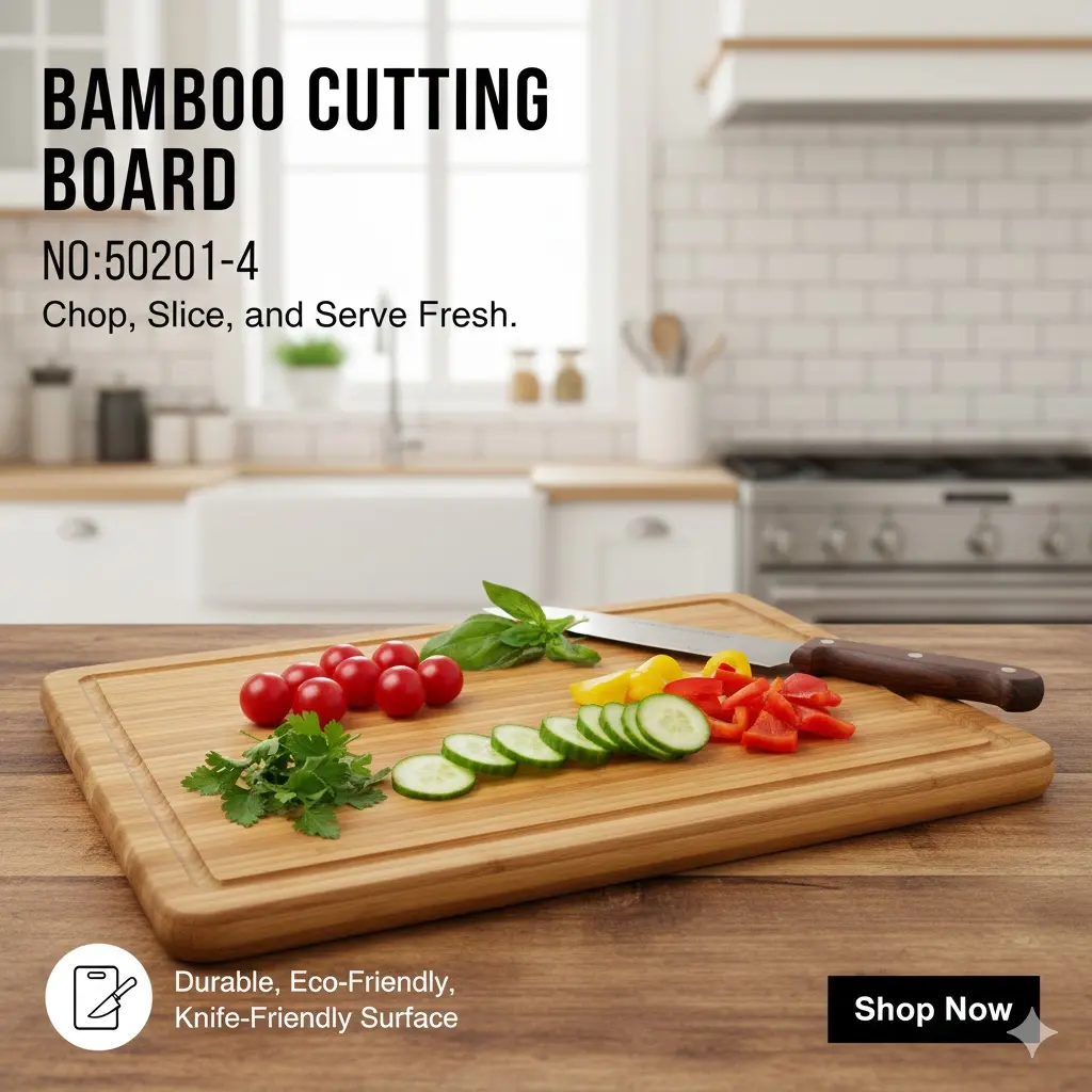 [FVM37246] BAMBOO CUTTING BOARD NO.50201-4