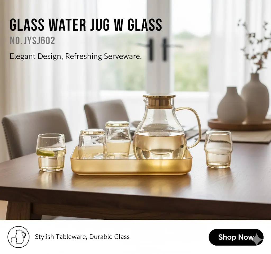 [FVM37256] GLASS WATER JUG W GLASS JYSJ602
