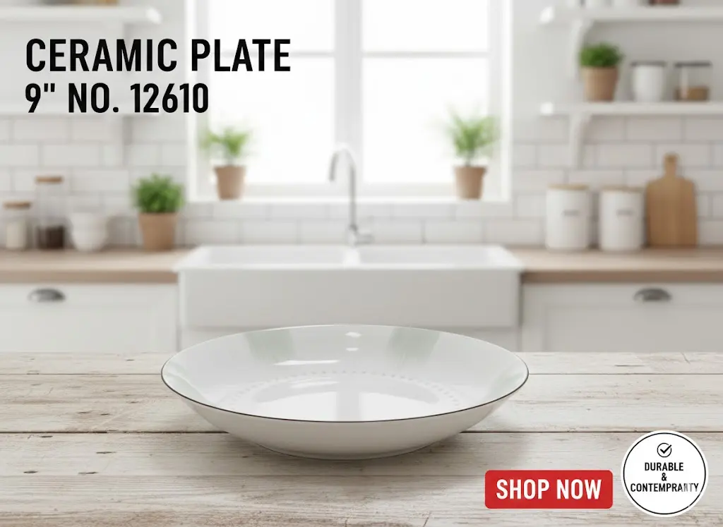 [FVM37352] CERAMIC PLATE 9" NO.12610