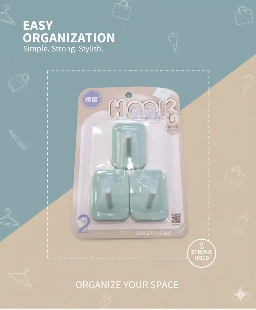 [FVM37366] PLASTIC STICKY HOOK NO.068