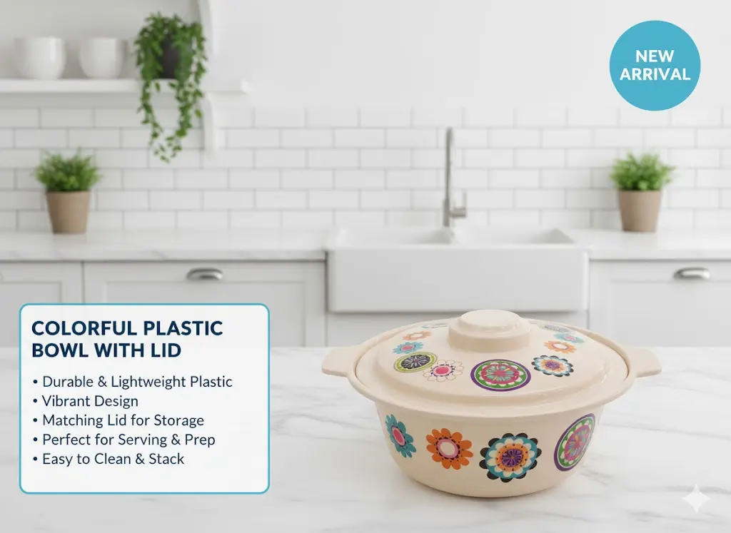 [FVM37408] PLASTIC BOWL WITH LID NO.51012