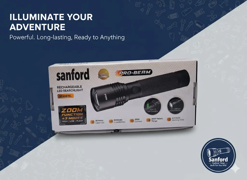 [FVM37440] SF RECARGABLE LED LIGHT NO.4681