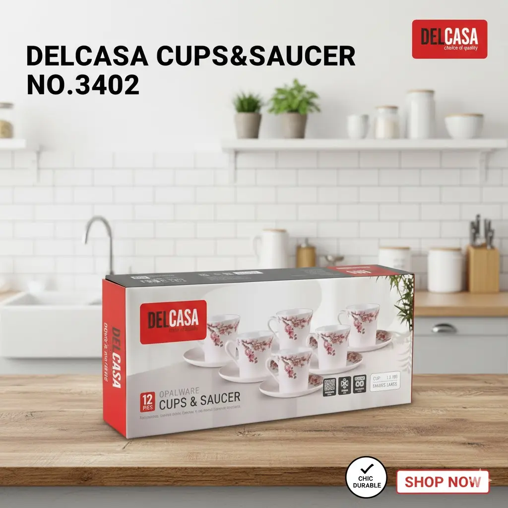 [FVM37442] [FVM37442] DELCASA CUPS&SAUCER NO.3402