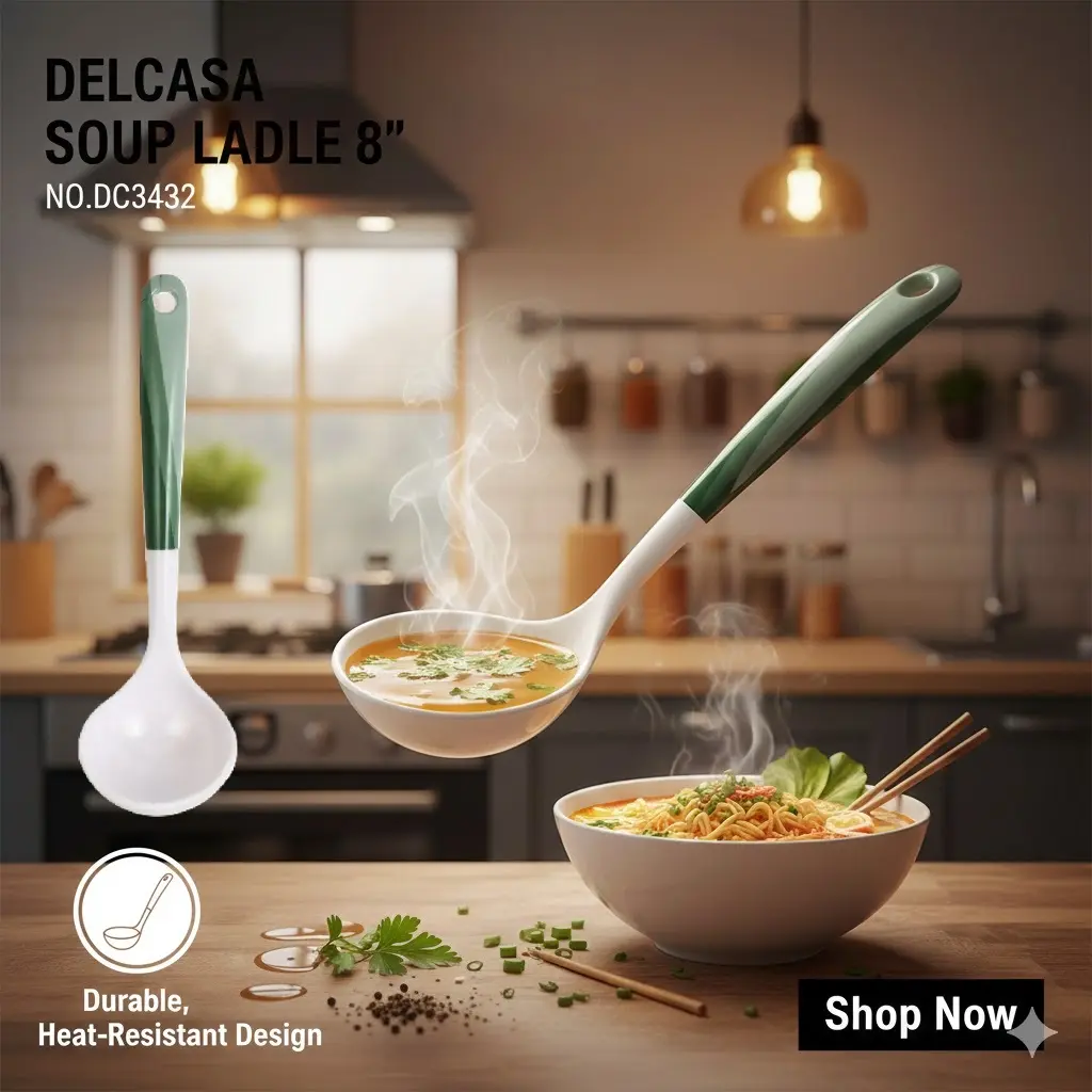 [FVM37473] DELCASA SOUP LADLE 8" NO.DC3432