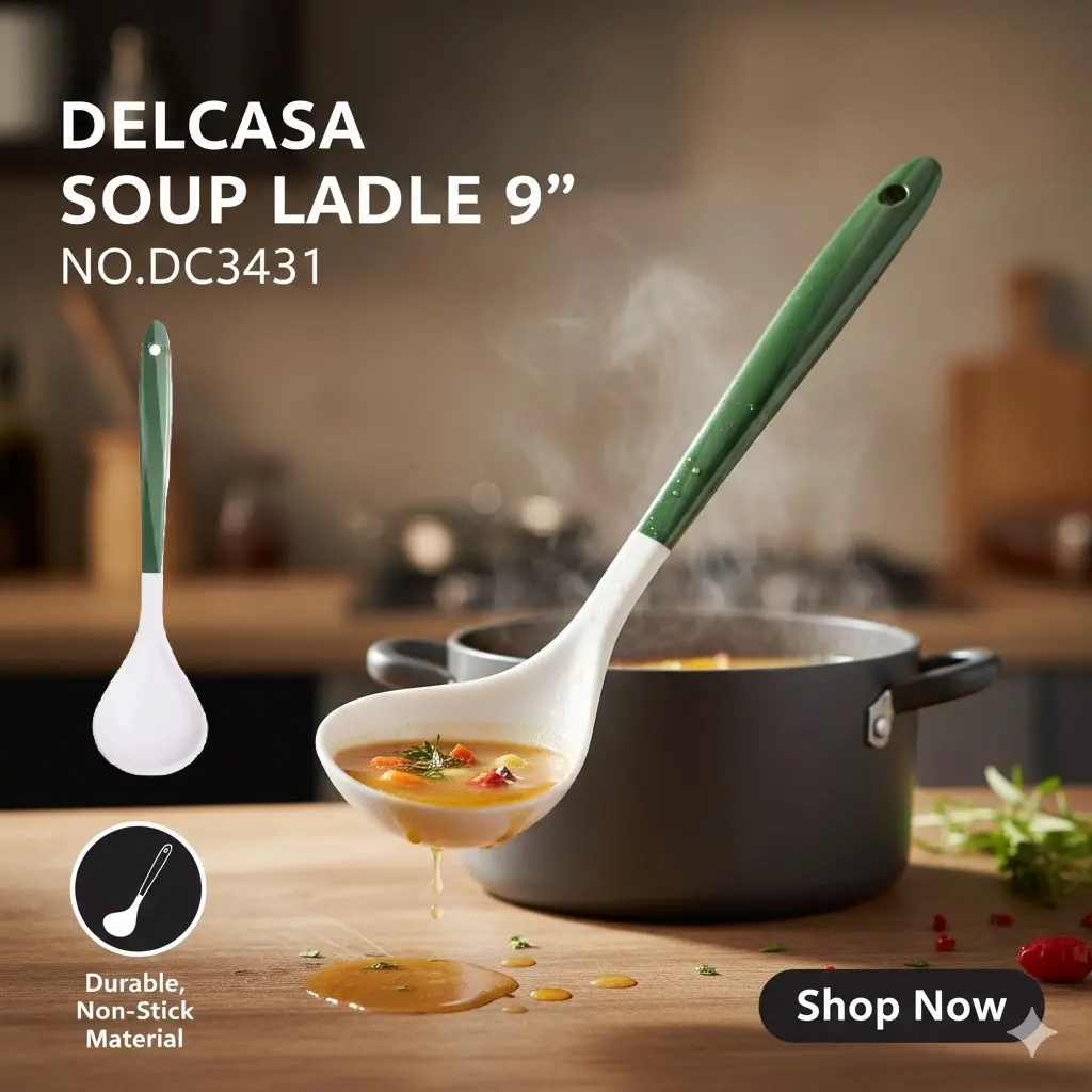 [FVM37475] DELCASA SOUP LADLE 9" NO.DC3431