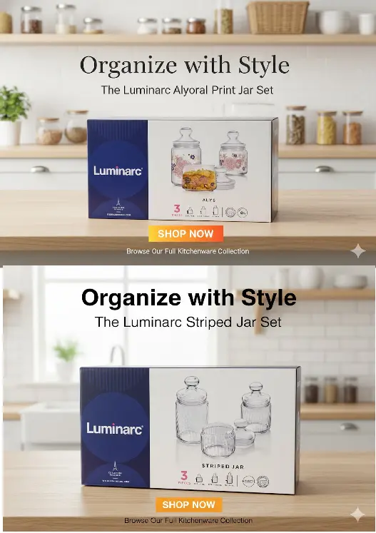 [FVM37490] LUMINARC STRIPED JAR NO.V9606