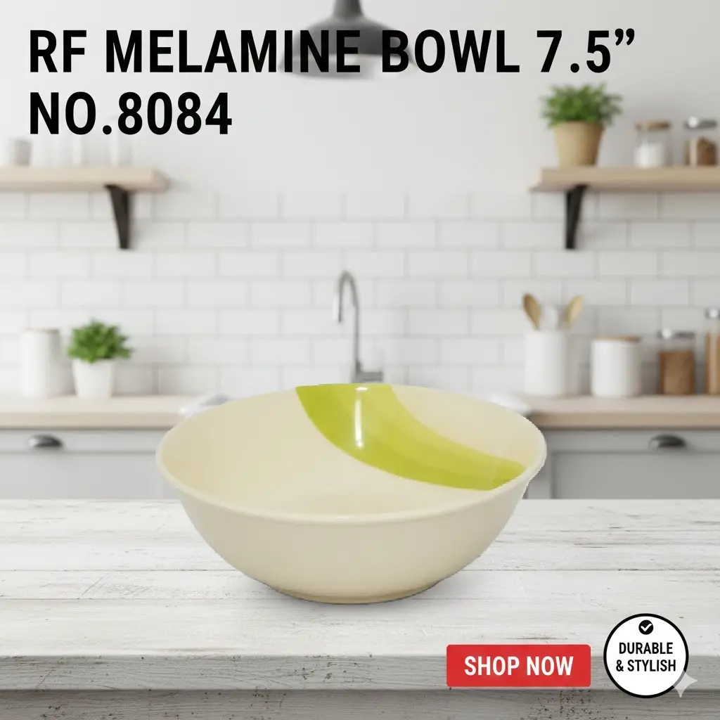 [FVM37496] RF MELAMINE BOWL 7.5"  NO.8084