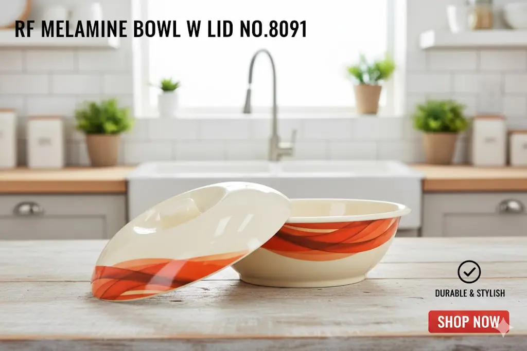 [FVM37503] RF MELAMINE BOWL W LID NO.8091