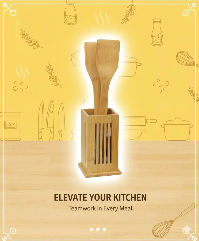 [FVM37590] [FVM37590] BAMBOO SPOON HOLDER NO.FA16