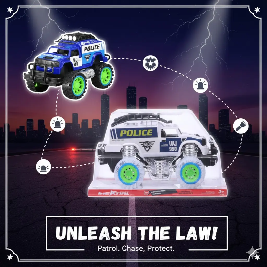 [FVM37616] TOY POLICE CAR NO.WJ950-195
