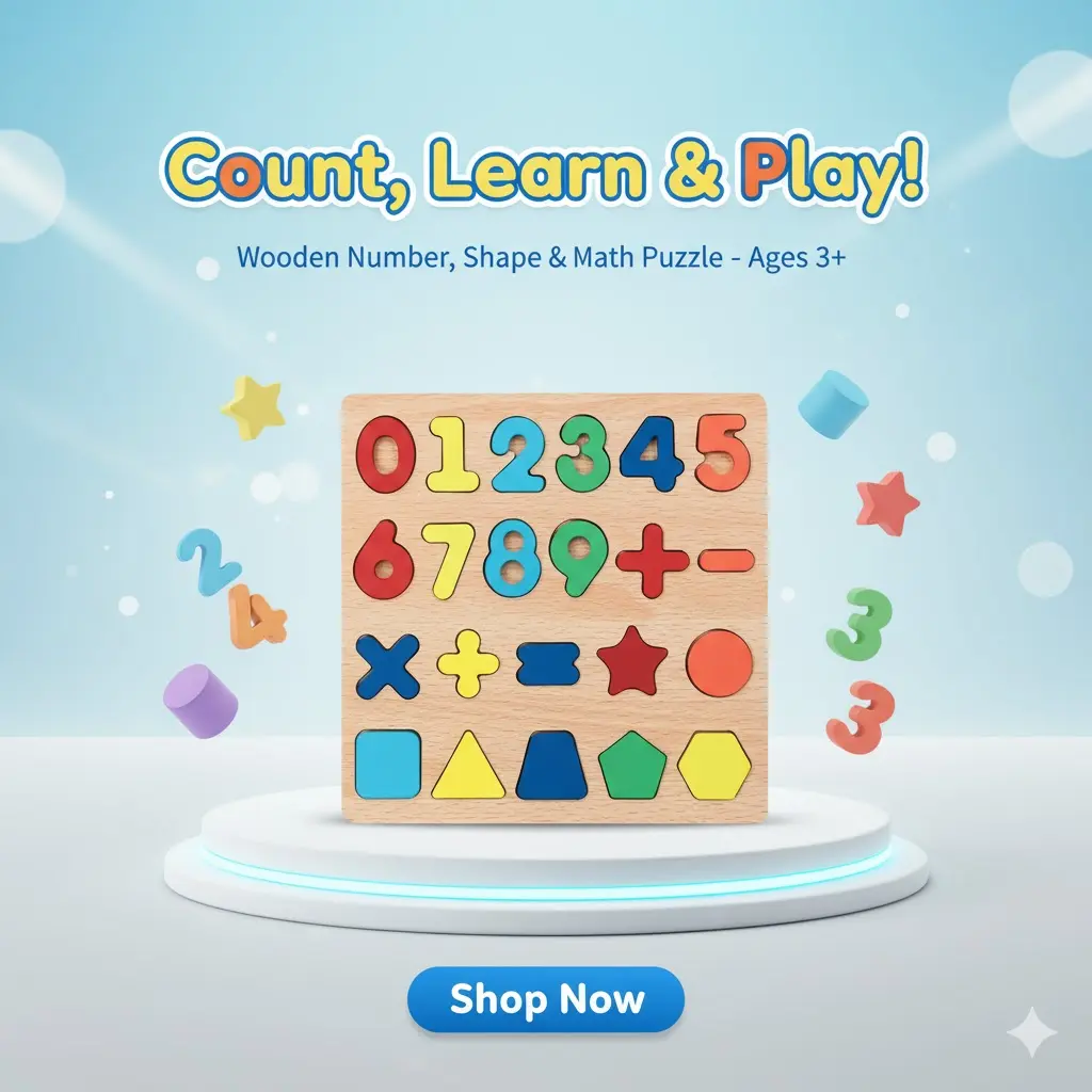 [FVM37828] [FVM37828] ED W/TOY NUMBERS&SHAPE  PUZZLE